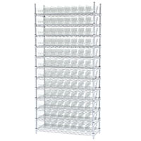 74 Inch (in) Shelf Height Wire Shelving with 30120 Bin - 2