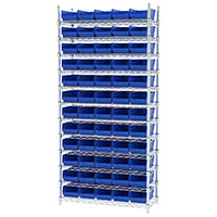 74 Inch (in) Shelf Height Wire Shelving with 30130 Bin