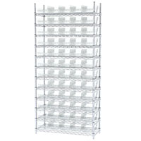 74 Inch (in) Shelf Height Wire Shelving with 30130 Bin - 2