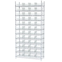 74 Inch (in) Shelf Height Wire Shelving with 30150 Bin - 2