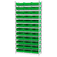 74 Inch (in) Shelf Height Wire Shelving with 30170 Bin - 3