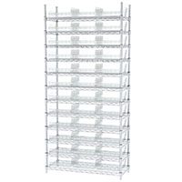 74 Inch (in) Shelf Height Wire Shelving with 30170 Bin - 2
