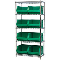 74 Inch (in) Shelf Height Wire Shelving with 30270 Bin - 4