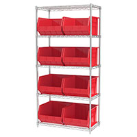 74 Inch (in) Shelf Height Wire Shelving with 30270 Bin - 5