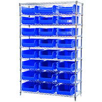 74 Inch (in) Shelf Height Wire Shelving with 30280 Bin - 3