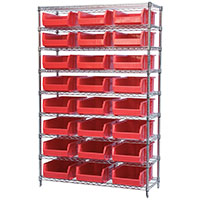 74 Inch (in) Shelf Height Wire Shelving with 30280 Bin - 2