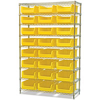 74 Inch (in) Shelf Height Wire Shelving with 30280 Bin