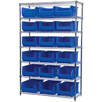 74 Inch (in) Shelf Height Wire Shelving with 30281 Bin - 3