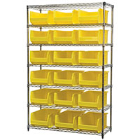 74 Inch (in) Shelf Height Wire Shelving with 30281 Bin