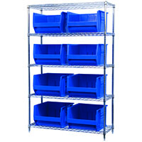 74 Inch (in) Shelf Height Wire Shelving with 30283 Bin