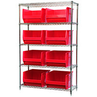 74 Inch (in) Shelf Height Wire Shelving with 30283 Bin - 2