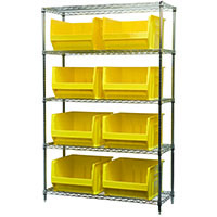 74 Inch (in) Shelf Height Wire Shelving with 30283 Bin - 3