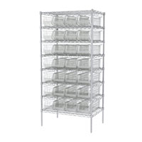 74 Inch (in) Shelf Height Wire Shelving with 30284 Bin - 2