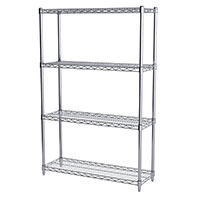 54 Inch (in) Height, 12 Inch (in) Width, and 36 Inch (in) Length Wire Shelving Starter Unit