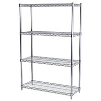 54 Inch (in) Height, 14 Inch (in) Width, and 36 Inch (in) Length Wire Shelving Starter Unit