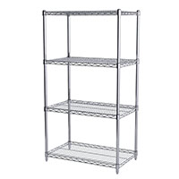 54 Inch (in) Height, 18 Inch (in) Width, and 30 Inch (in) Length Wire Shelving Starter Unit
