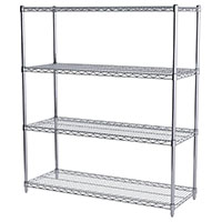 54 Inch (in) Height, 18 Inch (in) Width, and 48 Inch (in) Length Wire Shelving Starter Unit