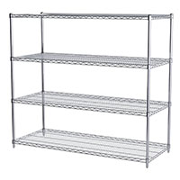 54 Inch (in) Height, 24 Inch (in) Width, and 60 Inch (in) Length Wire Shelving Starter Unit