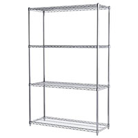 74 Inch (in) Height, 12 Inch (in) Width, and 24 Inch (in) Length Wire Shelving Starter Unit
