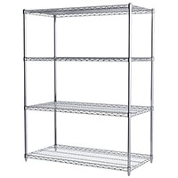 63 Inch (in) Height, 12 Inch (in) Width, and 24 Inch (in) Length Wire Shelving Starter Unit