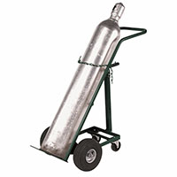 14 Inch (in) Base Plate Width (W) Full Pneumatic 4-Wheel Gas Cylinder Truck