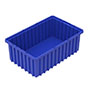 Akro-Grid 16-1/2 Inch (in) Outside Length (L), 10-7/8 Inch (in) Outside Width (W), and 6 Inch (in) Outside Height (H) Dividable Container