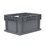 15-3/4 Inch (in) Outside Length (L), 11-3/4 Inch (in) Outside Width (W) and 8-1/4 Inch (in) Outside Height (H) Solid Side and Base Straight Wall Industrial Reusable Container