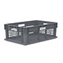 23-3/4 Inch (in) Outside Length (L), 15-3/4 Inch (in) Outside Width (W) and 8-1/4 Inch (in) Outside Height (H) Straight Wall Industrial Reusable Container