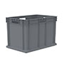 23-3/4 Inch (in) Outside Length (L), 15-3/4 Inch (in) Outside Width (W) and 16-1/8 Inch (in) Outside Height (H) Solid Side and Base Straight Wall Industrial Reusable Container