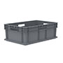 23-3/4 Inch (in) Outside Length (L), 15-3/4 Inch (in) Outside Width (W) and 8-1/4 Inch (in) Outside Height (H) Solid Side and Base Straight Wall Industrial Reusable Container