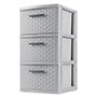 3 Drawer Weave Tower (Cement)