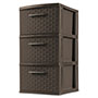 3 Drawer Weave Tower (Espresso)