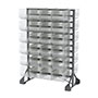 AkroBins® 14-3/4 Inch (in) Bin Length (L) Double-Sided Rack with Clear