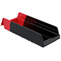Indicator® 17-7/8 Inch (in) Outside Length (L) and  6-5/8 Inch (in) Outside Width (W) Black/Red Two-Tone Inventory Control Bin