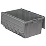 27 Inch (in) Outside Length (L), 17 Inch (in) Outside Width (W) and 12-1/2 Inch (in) Height (H) Attached Lid Container