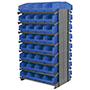 12 Inch (in) Depth Double-Sided Pick Rack with Blue ShelfMax®