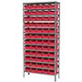 12 Inch (in) Shelf Depth Super-Size AkroBin Steel Shelving with 30130 Bins - 3