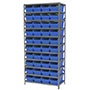 18 Inch (in) Shelf Depth Steel ShelfMax Steel Shelving with 30088 Bins