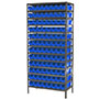 18 Inch (in) Shelf Depth Super-Size AkroBin Steel Shelving with 30128 Bins