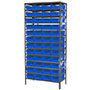 18 Inch (in) Shelf Depth Super-Size AkroBin Steel Shelving with 30158 Bins