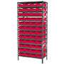 18 Inch (in) Shelf Depth Super-Size AkroBin Steel Shelving with 30158 Bins - 4
