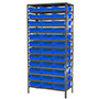 18 Inch (in) Shelf Depth Super-Size AkroBin Steel Shelving with 30178 Bins