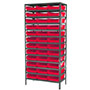 18 Inch (in) Shelf Depth Super-Size AkroBin Steel Shelving with 30178 Bins - 4