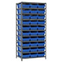 24 Inch (in) Shelf Depth Steel ShelfMax Steel Shelving with 30014 Bins