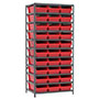 24 Inch (in) Shelf Depth Steel ShelfMax Steel Shelving with 30014 Bins - 3