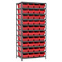 24 Inch (in) Shelf Depth Steel ShelfMax Steel Shelving with 30084 Bins - 2