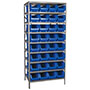 24 Inch (in) Shelf Depth Super-Size AkroBin Steel Shelving with 30284 Bins