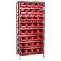 24 Inch (in) Shelf Depth Super-Size AkroBin Steel Shelving with 30284 Bins - 3