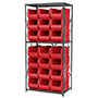 24 Inch (in) Shelf Depth Super-Size AkroBin Steel Shelving with 30287 Bins - 3