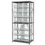 24 Inch (in) Shelf Depth Super-Size AkroBin Steel Shelving with 30287/30288 Bins